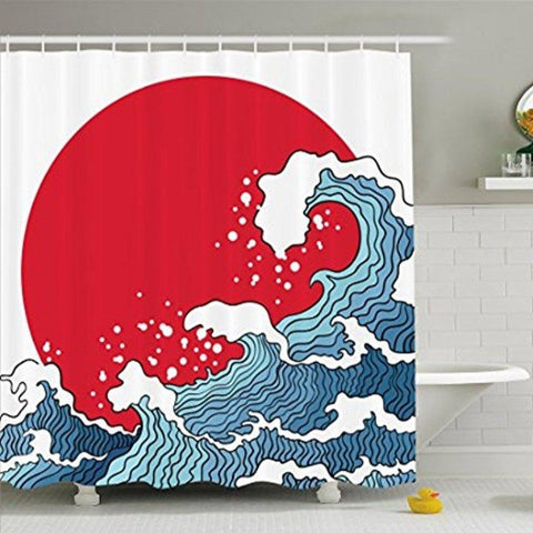 Rideau de douche japonais