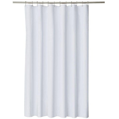 rideau de douche blanc sur fond blanc